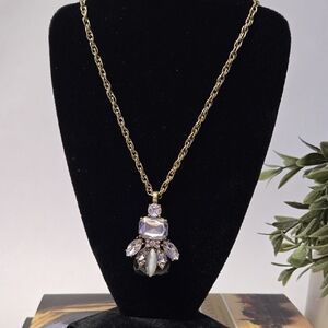 Banana Republic Noir Nature Long Pendant Necklace